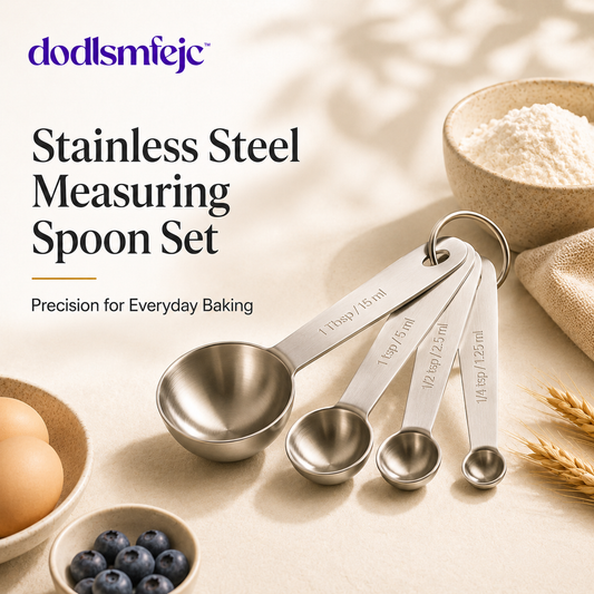 dodlsmfejc™ Stainless Steel Measuring Spoon Set | Nesting Kitchen Baking Spoons