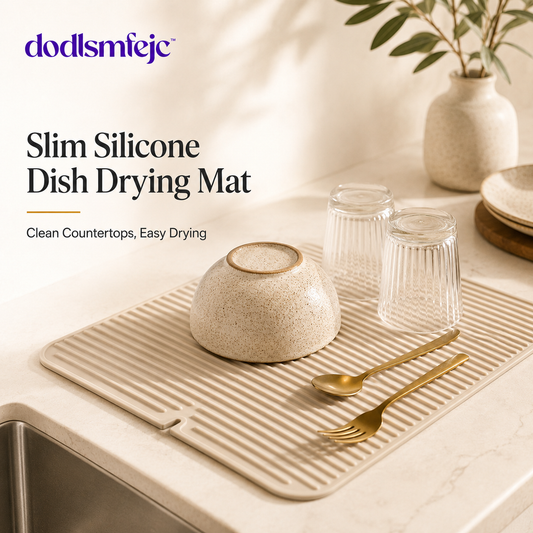 dodlsmfejc™ Slim Silicone Dish Drying Mat | Heat-Resistant Countertop Drying Pad